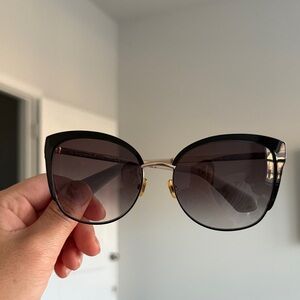Kate Spade Black and Gold Cat Eye Sunglasses